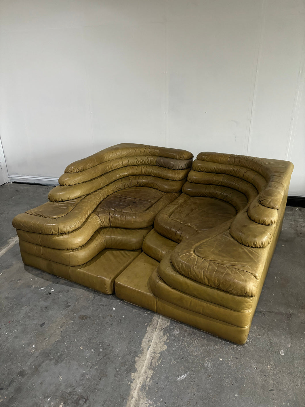 Terraza DS-1025 Sofa by Ubald Klug for De Sede in Olive Green - RENTAL