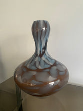 Load image into Gallery viewer, Large Brown &amp; Blue Murano Glass Vase
